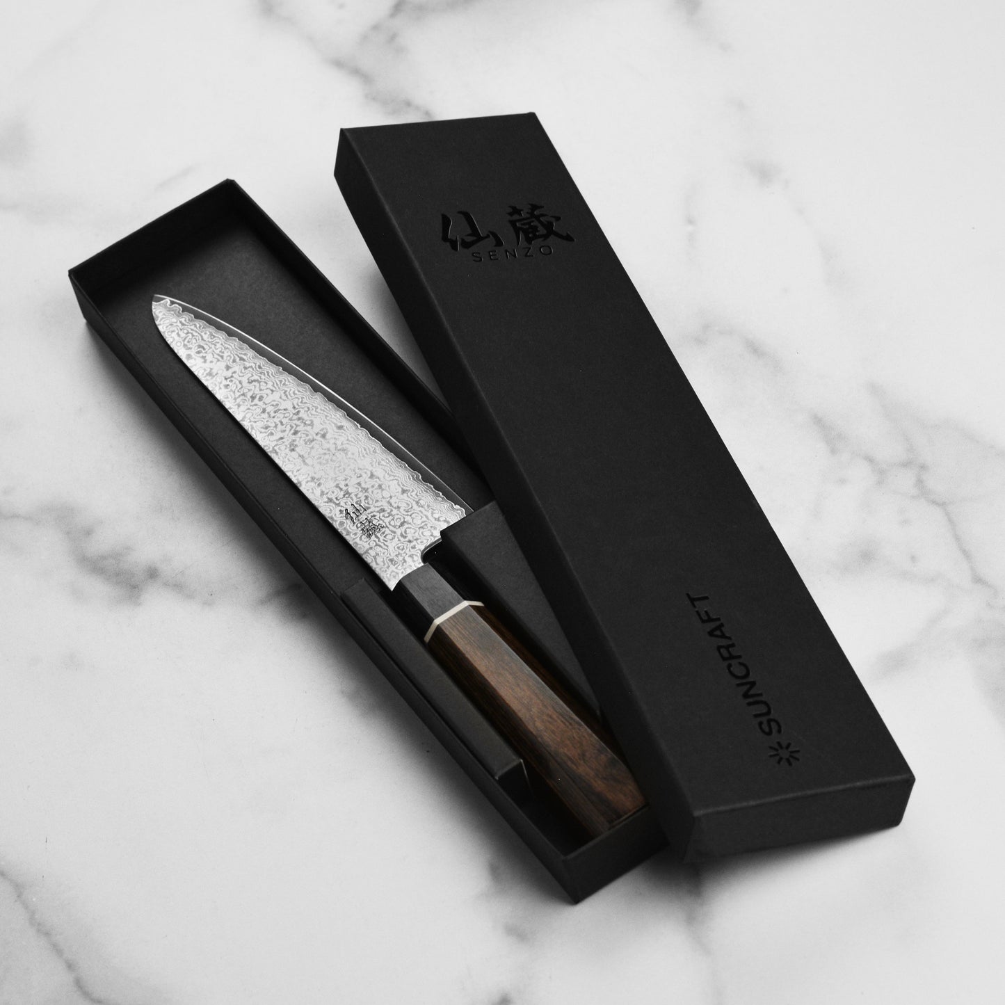 Senzo Black Damascus 5.5" Prep Knife