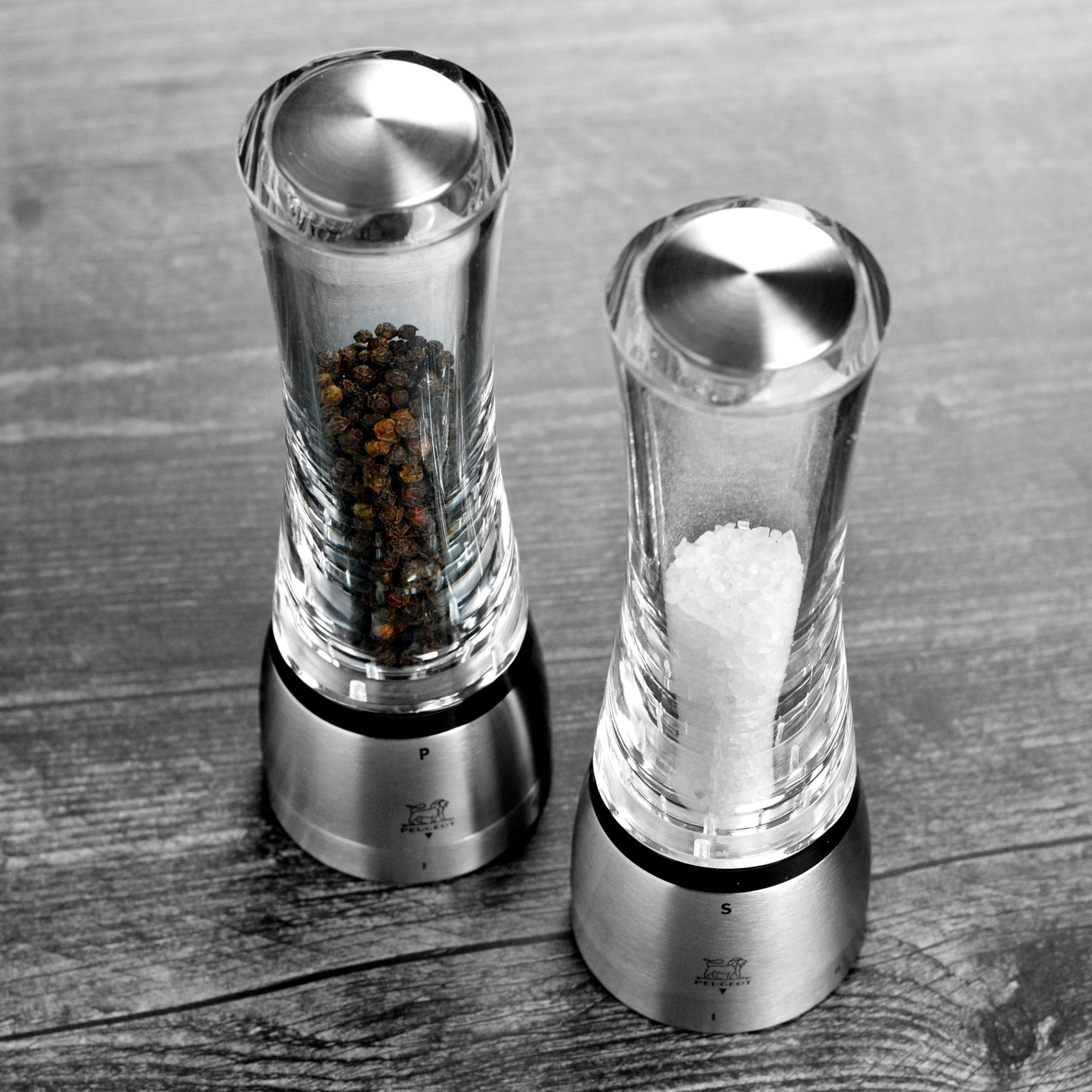 Peugeot Daman 8" u'Select Acrylic & Stainless Steel Salt & Pepper Mill Set