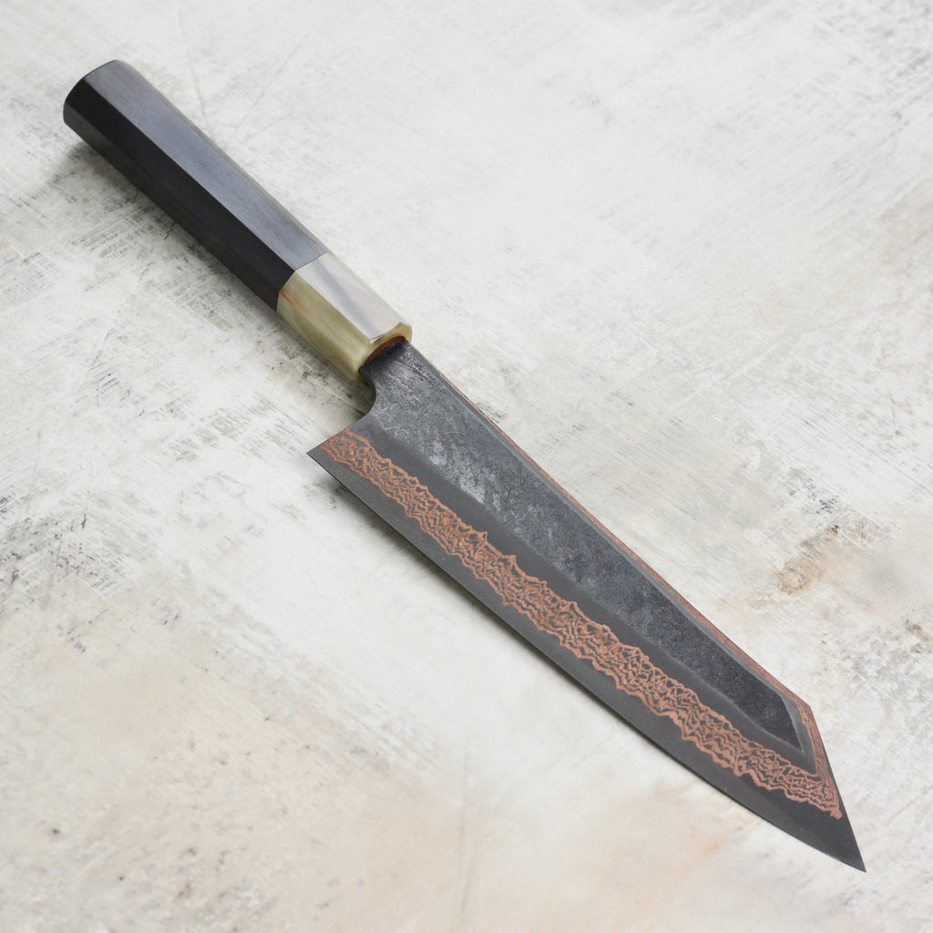 Hatsukokoro Yorokobi SLD Kurouchi Copper Damascus 8.25" Kiritsuke