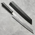 Takayuki Seiryu Aogami #2 Damascus Single-Bevel 10.6" Kengata Yanagiba with Saya