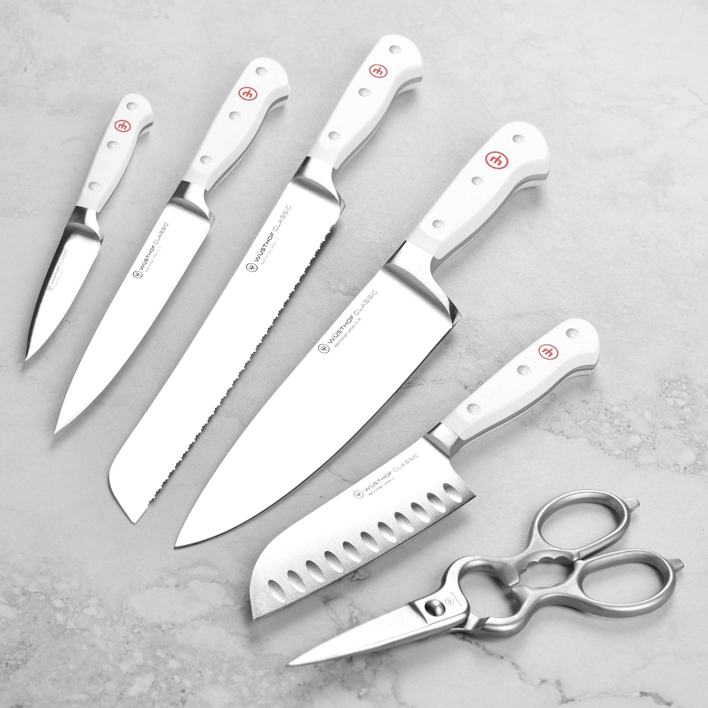 Wusthof Classic White 7 Piece Slim Knife Block Set