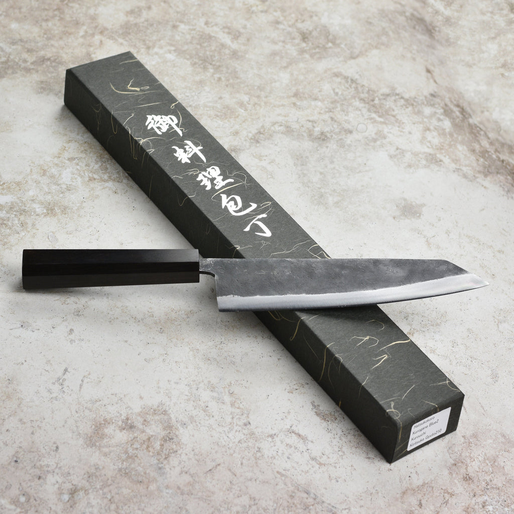 Hatsukokoro Kurogane Aogami #2 Kurouchi 8.25" Kiritsuke Gyuto, Ebony