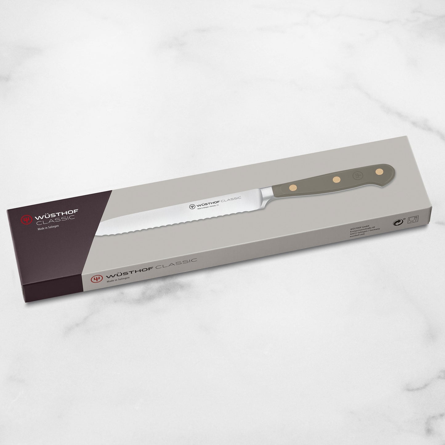 Wusthof Classic Velvet Oyster 5" Serrated Utility Knife