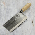 Sentan Forged Shirogami #2 Stainless Clad 6.7" Chinese Cleaver, Migaki