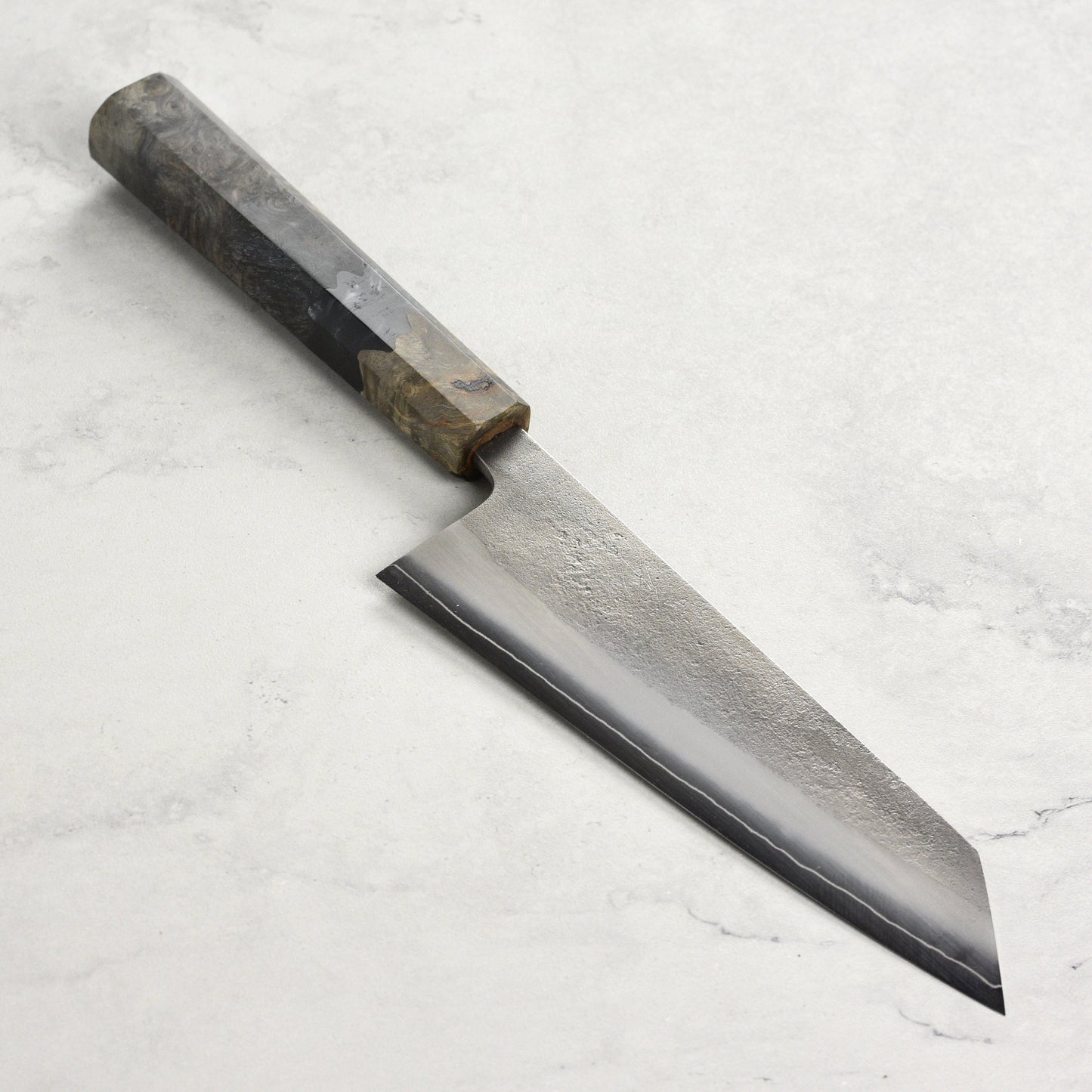 Yoshikane SKD Nashiji Stainless Clad 6.5" Bunka, Stabilized Birch