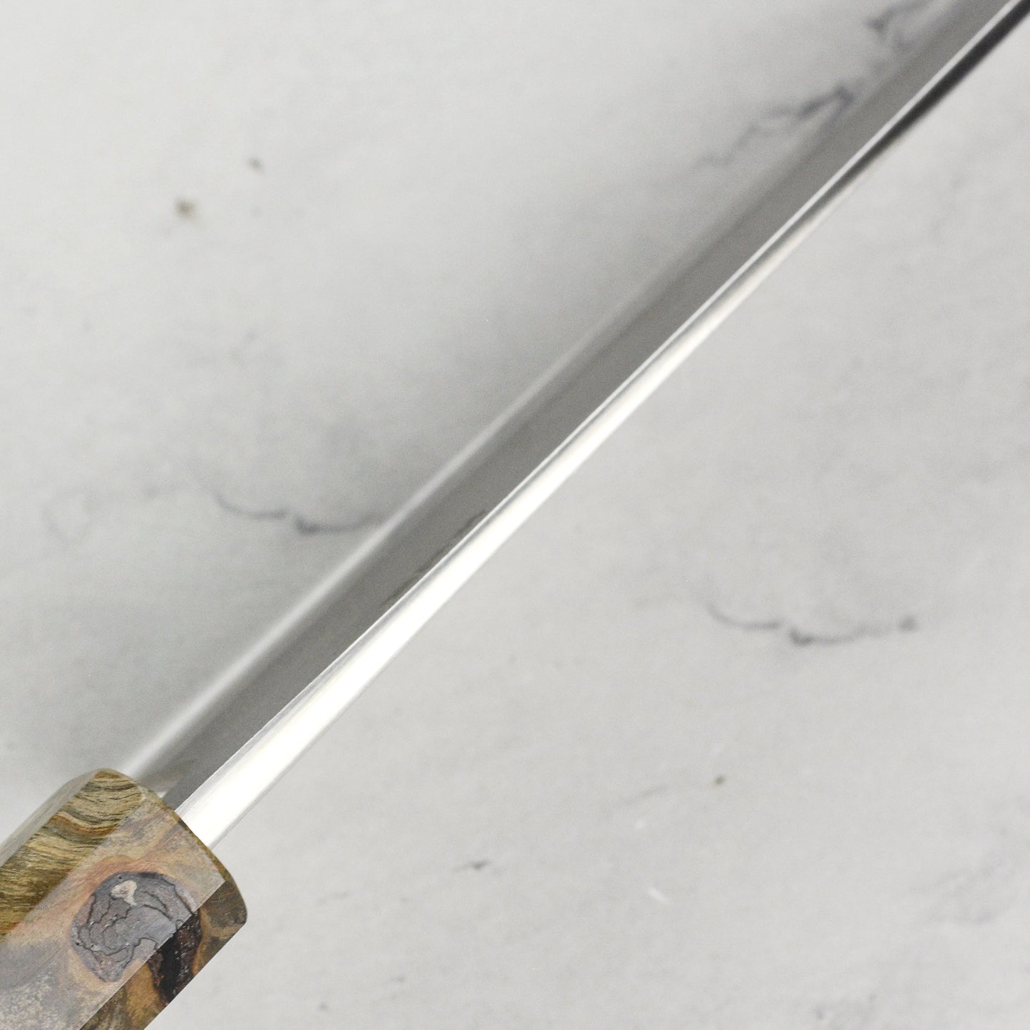 Yoshikane SKD Nashiji Stainless Clad 6.5" Bunka, Stabilized Birch