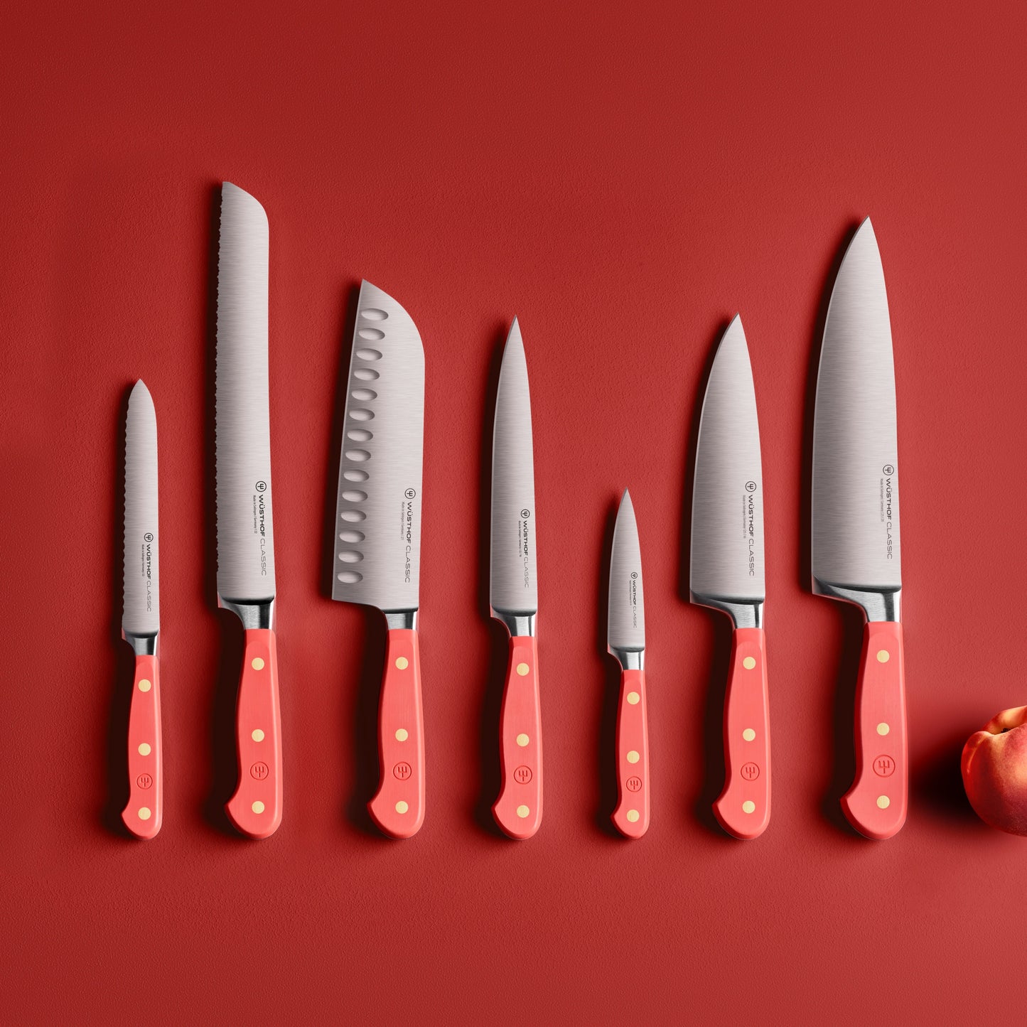 Wusthof Classic Coral Peach 8 Piece Knife Block Set