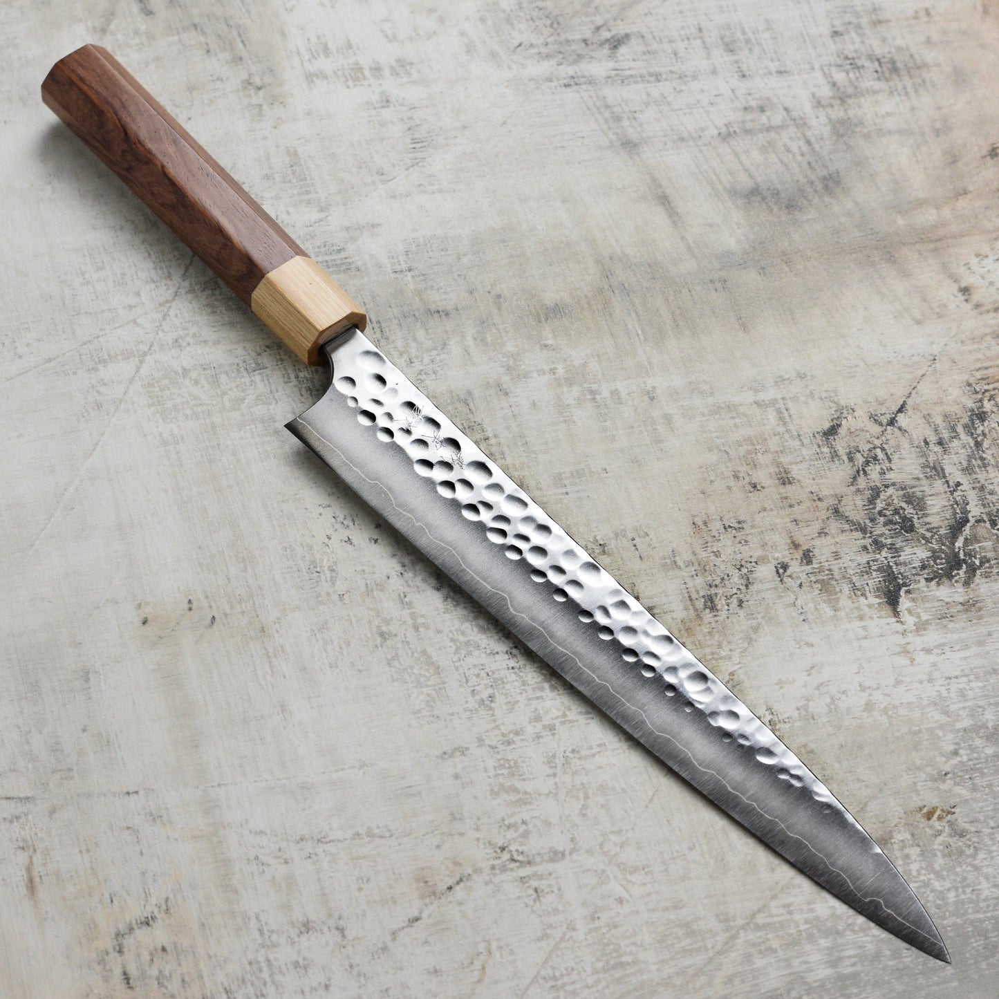 Yoshimi Kato Forged Ginsan Stainless Clad 10.6" Sujihiki