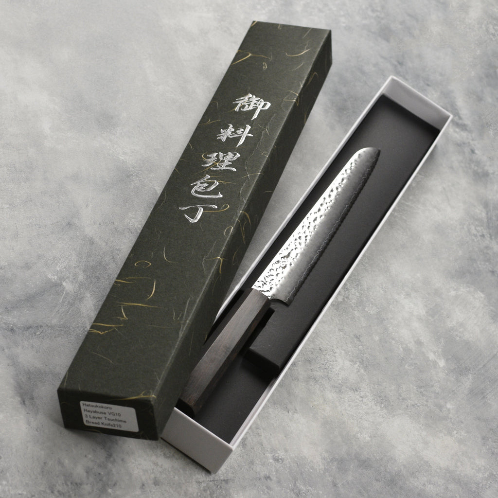 Hatsukokoro Hayabusa VG10 Tsuchime 8.25" Bread Knife