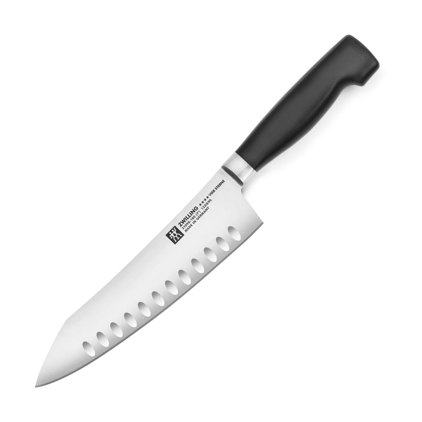 Zwilling Four Star 7" Hollow Edge Rocking Santoku Knife