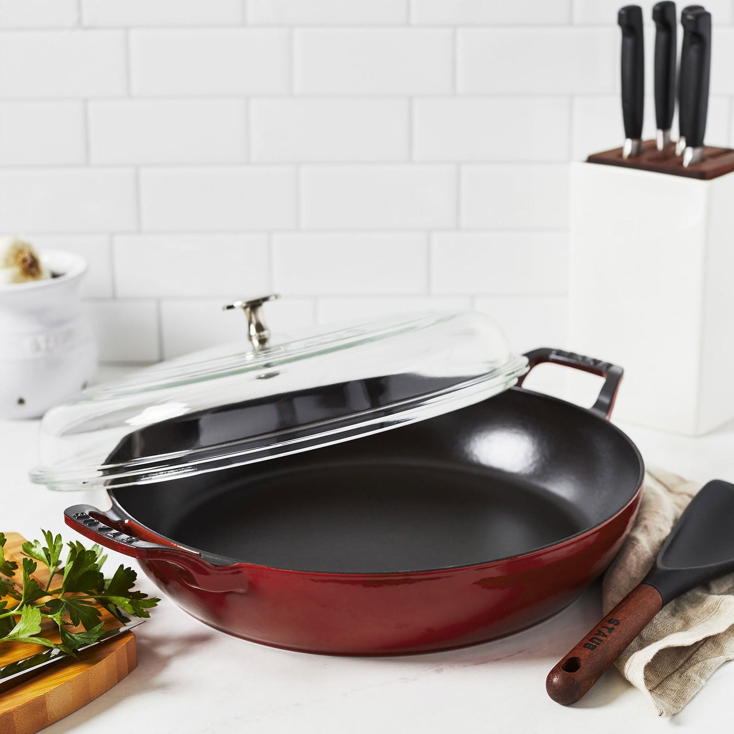 Staub 3.5-quart Grenadine Braiser with Glass Lid