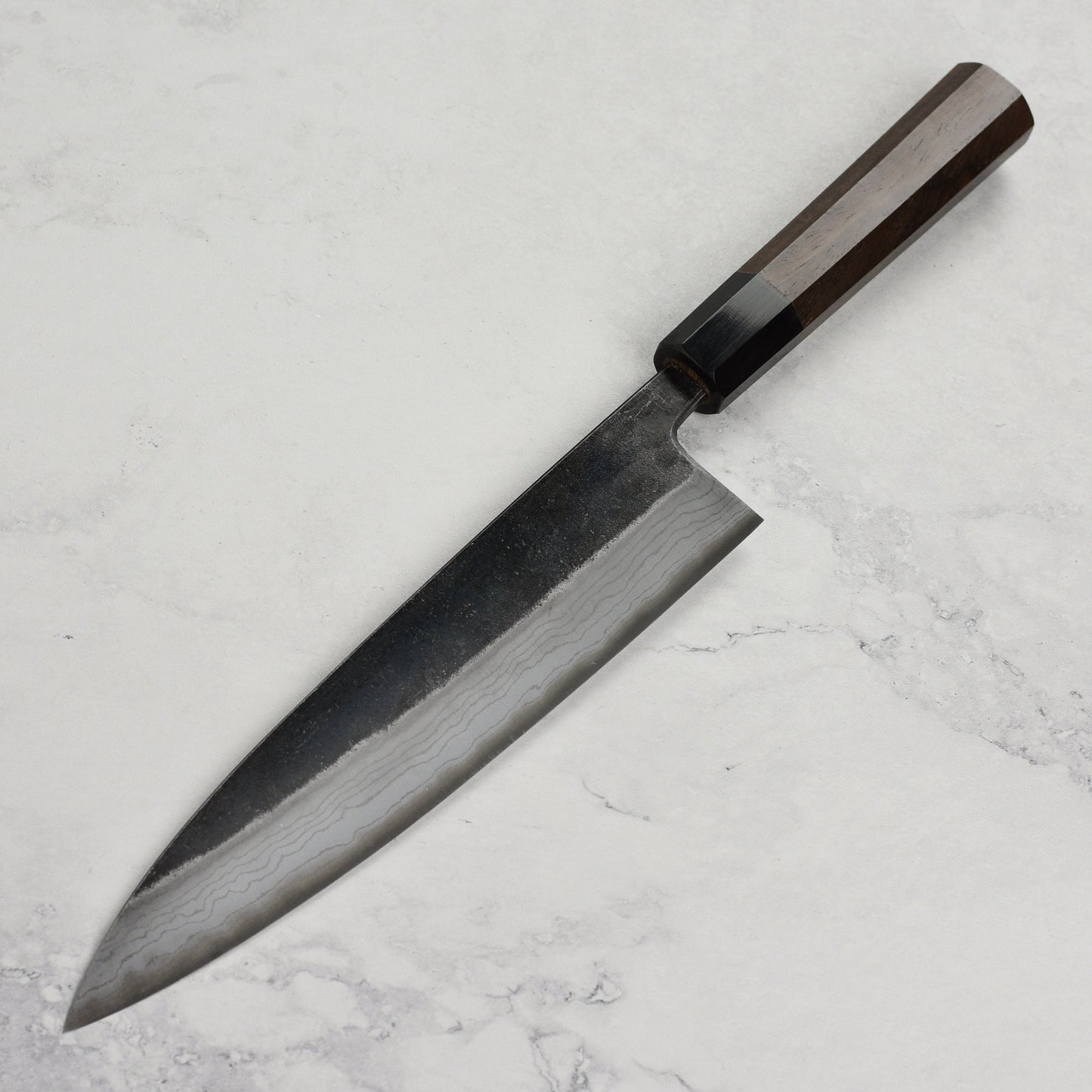 Hatsukokoro Kumokage Aogami Kurouchi Damascus 9.4" Gyuto