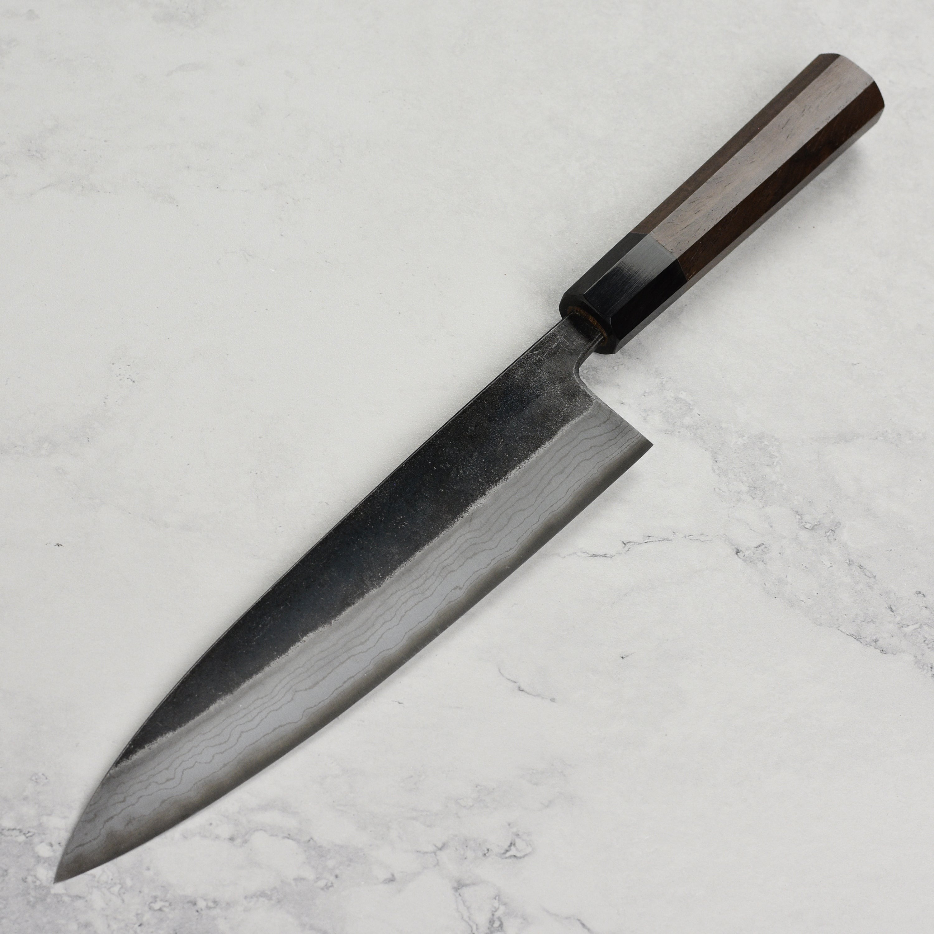 Hatsukokoro Kumokage Aogami Kurouchi Damascus 9.4" Gyuto