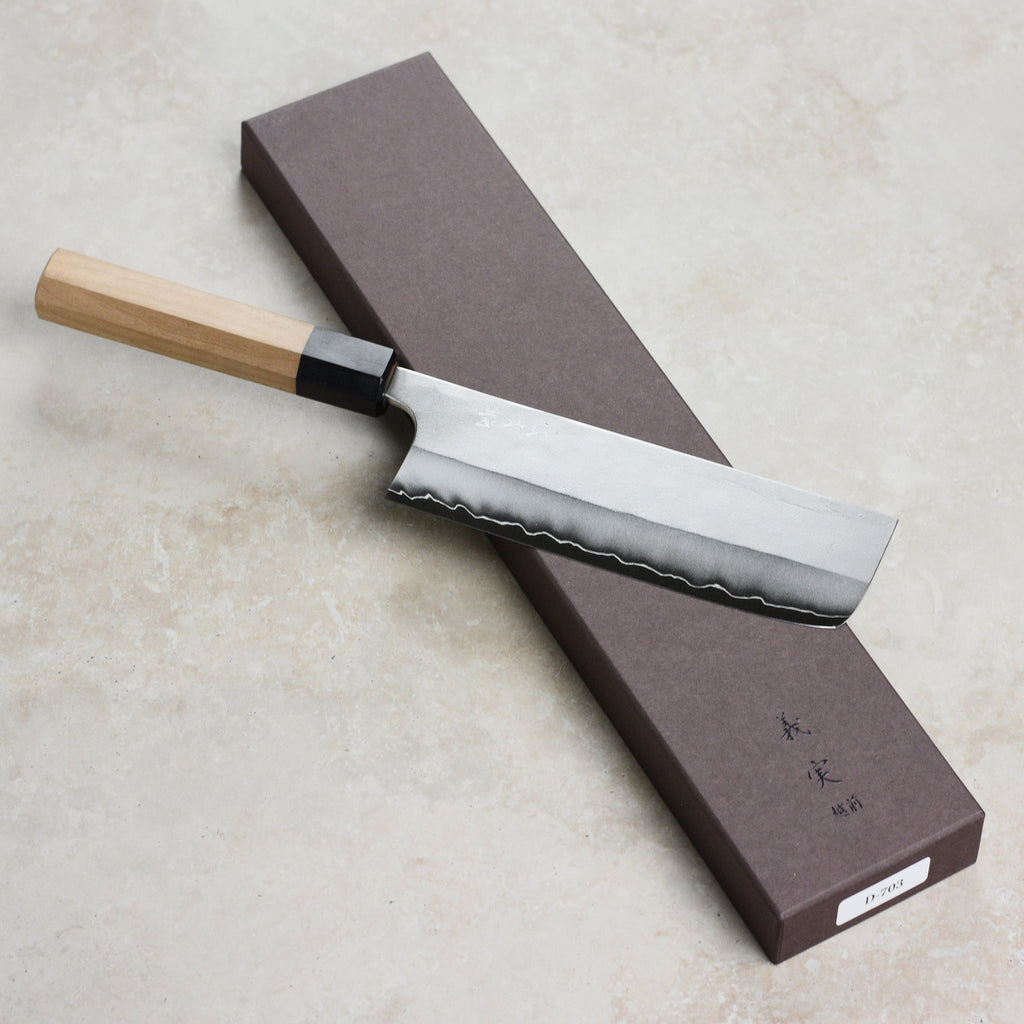 Yoshimi Kato Ginsan Nashiji Stainless Clad 6.5" Nakiri