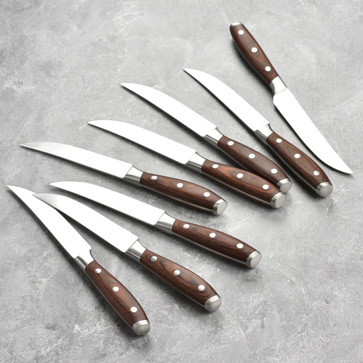 Messermeister Avanta Forged 8 Piece Steak Knife Set with Pakkawood Handles