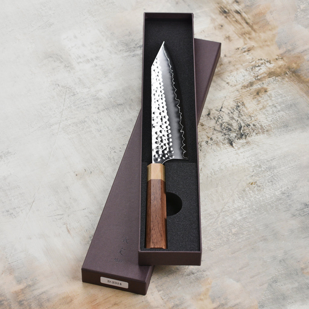 Yoshimi Kato Forged Ginsan Stainless Clad 9.4" Kiritsuke Gyuto