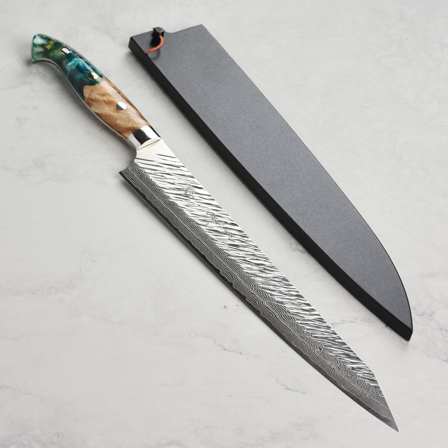 Kurosaki Fujin Forged SG2 Damascus 10.6" Sujihiki with Saya