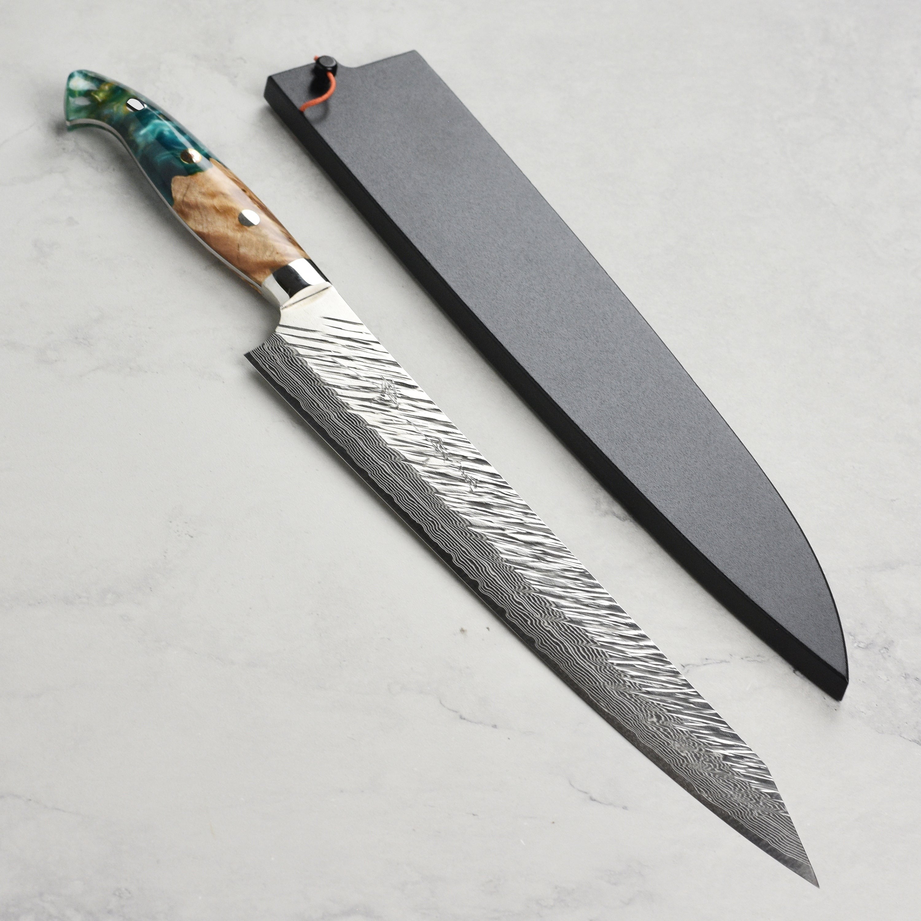 Kurosaki Fujin Forged SG2 Damascus 10.6" Sujihiki with Saya