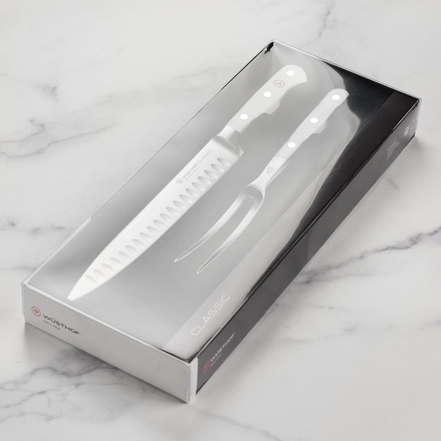 Wusthof Classic White 2 Piece Hollow Edge Carving Set