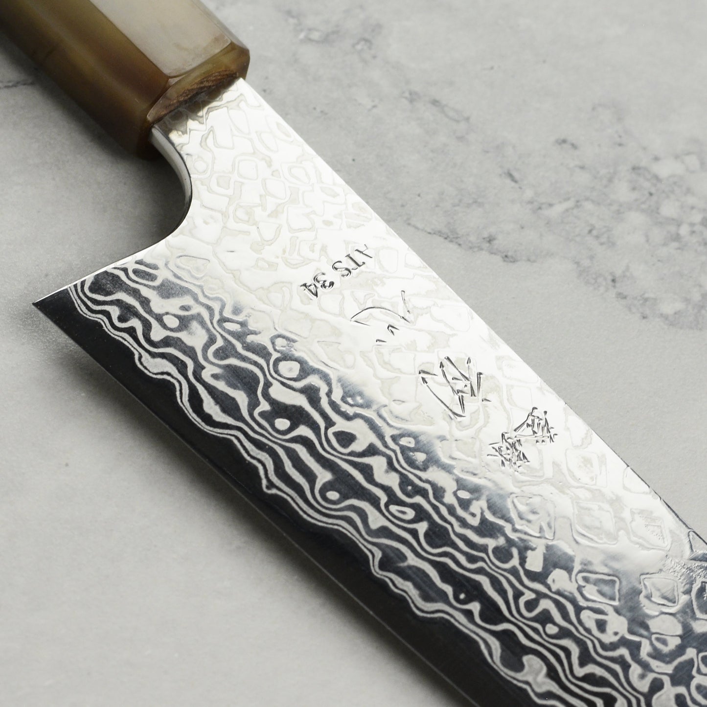 Hatsukokoro x Yauji Ginga34 Damascus 8.25" Gyuto
