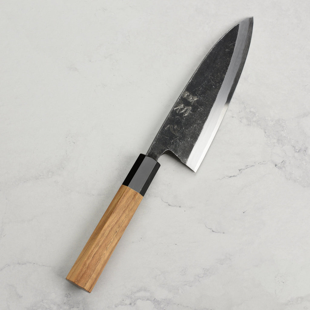 Hatsukokoro Shirasagi Aogami #2 Kurouchi 6.5" Single-Bevel Deba