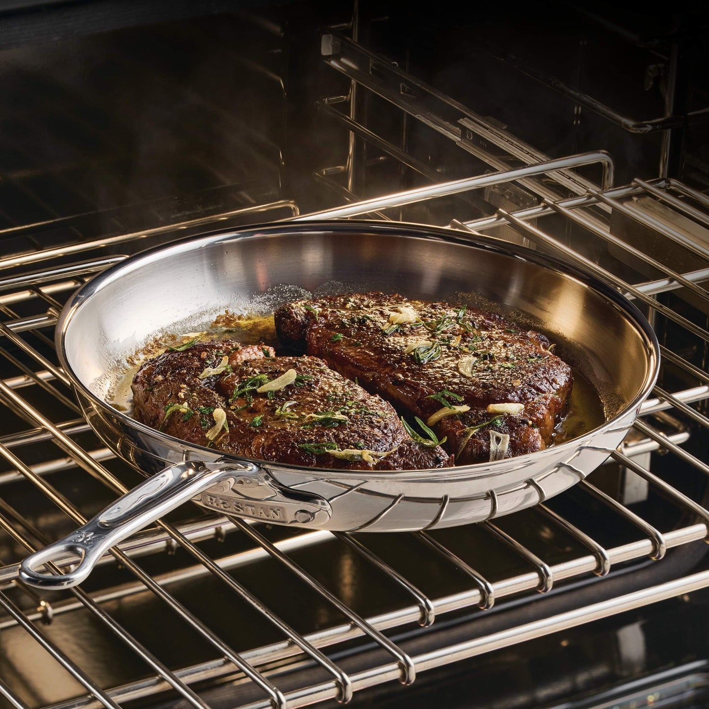 Hestan ProBond Luxe 11" Stainless Steel Skillet with Lid