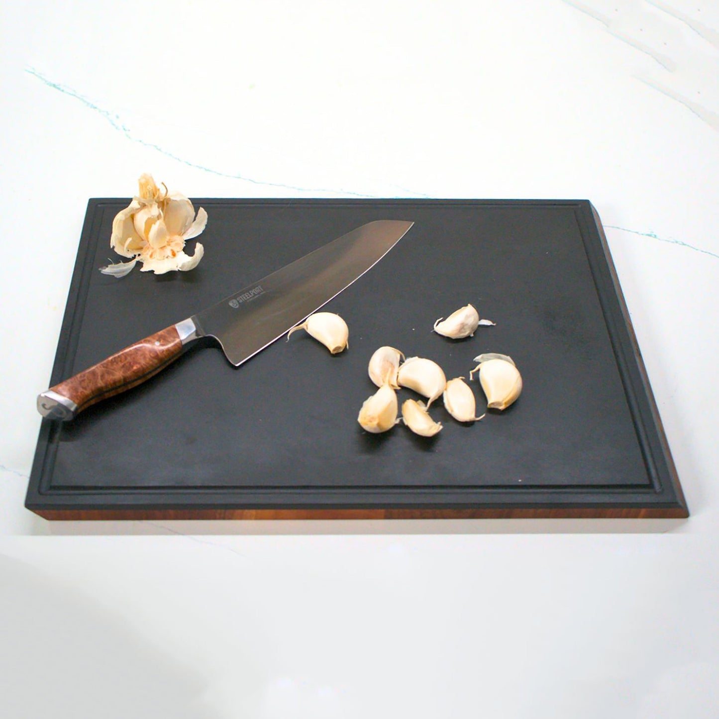 Steelport SteelCore 2-in-1 Walnut Cutting Board, 18x12"