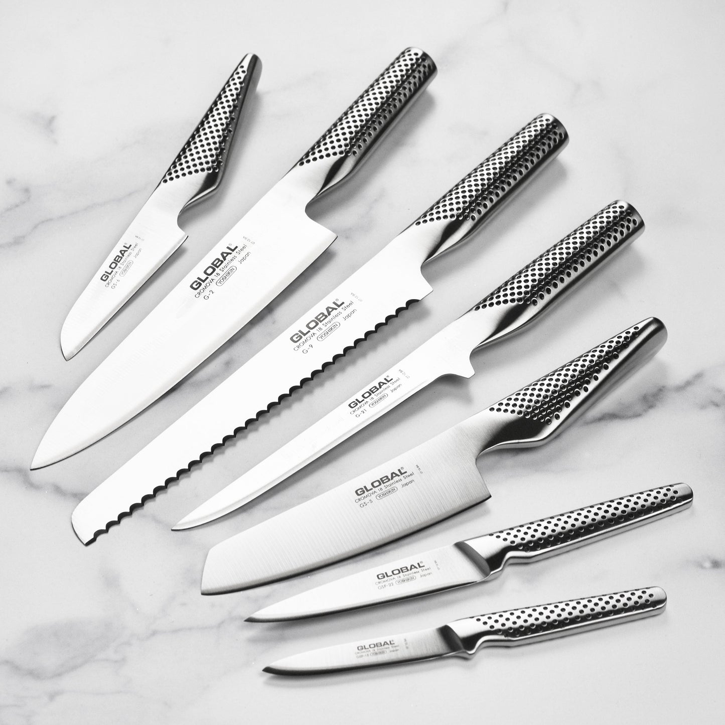 Global 10 Piece Bamboo Knife Block Set