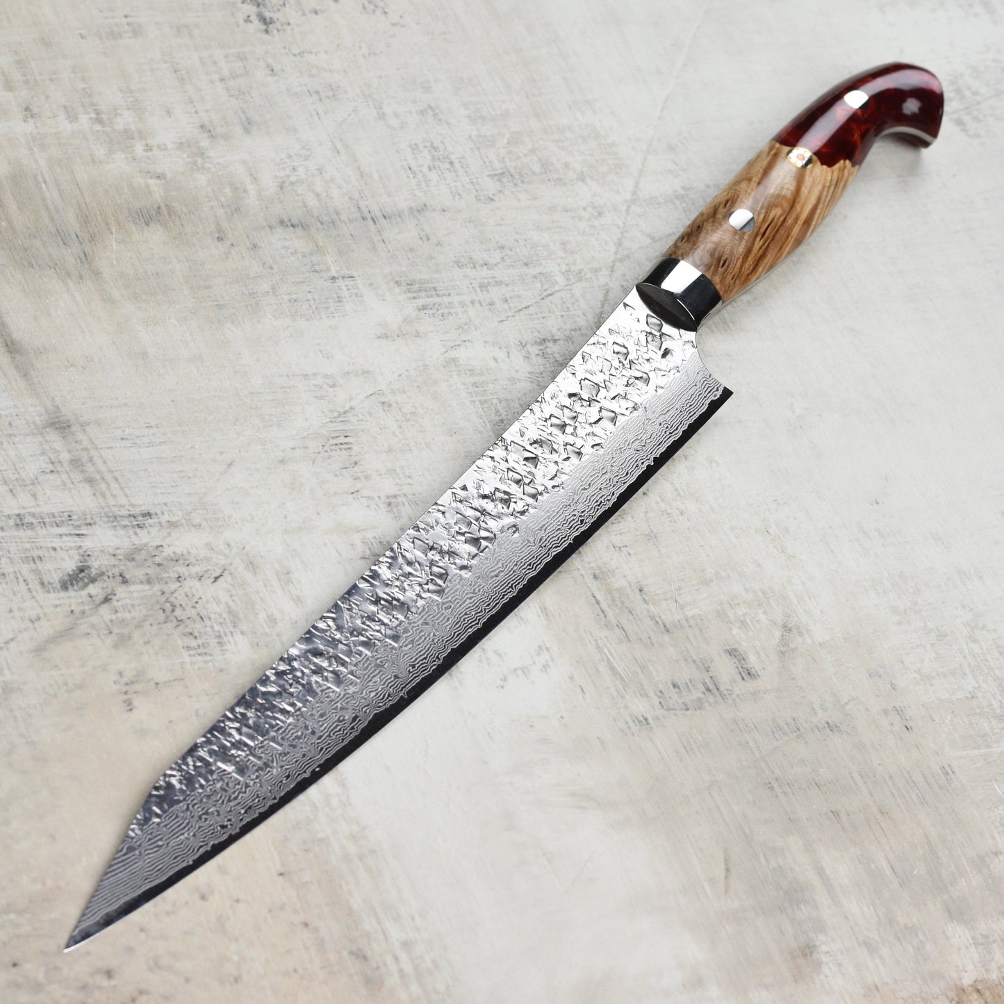 Kurosaki Shizuku Forged SG2 Damascus 9.4" Sujihiki with Saya
