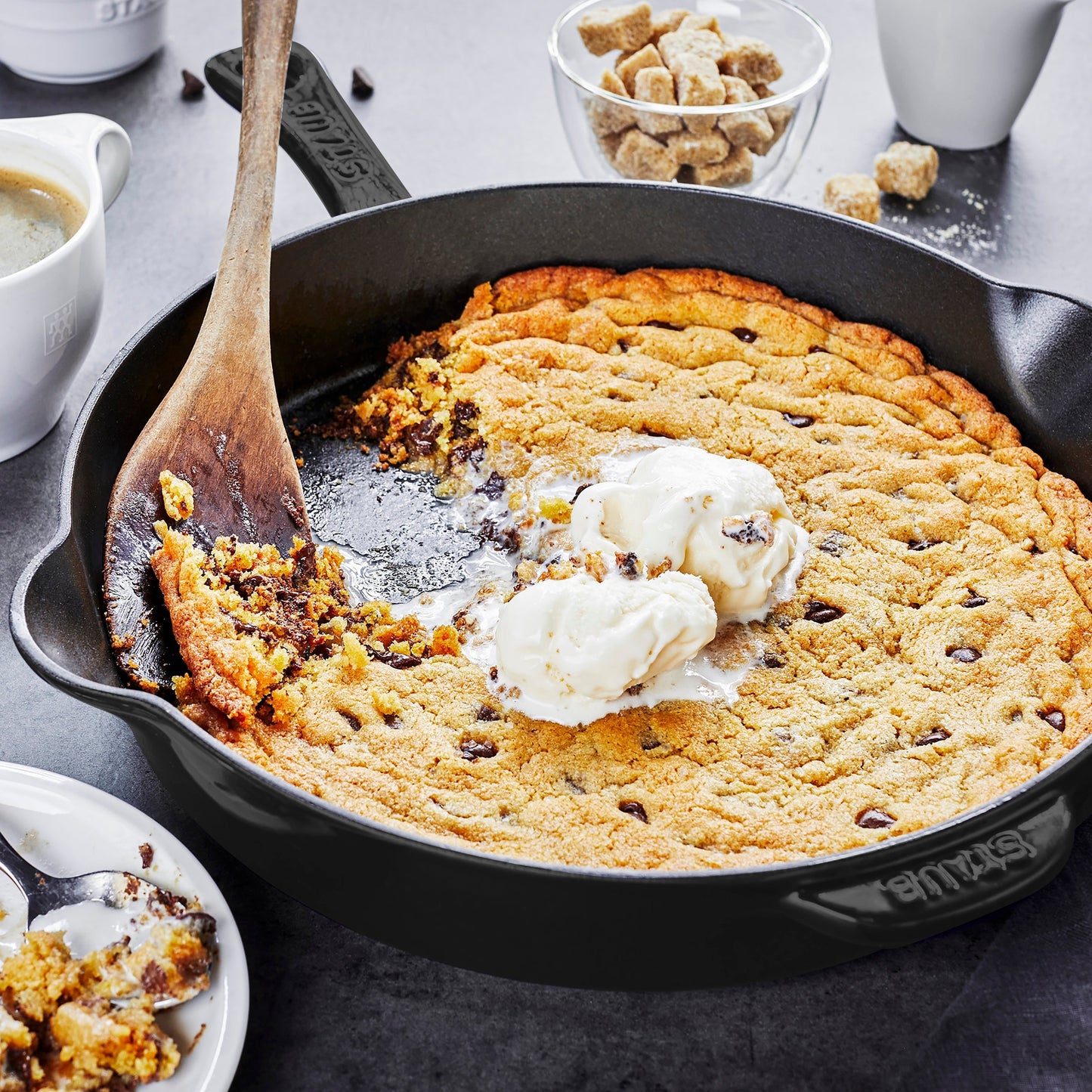 Staub 11" Matte Black Cast Iron Deep Traditional Skillet