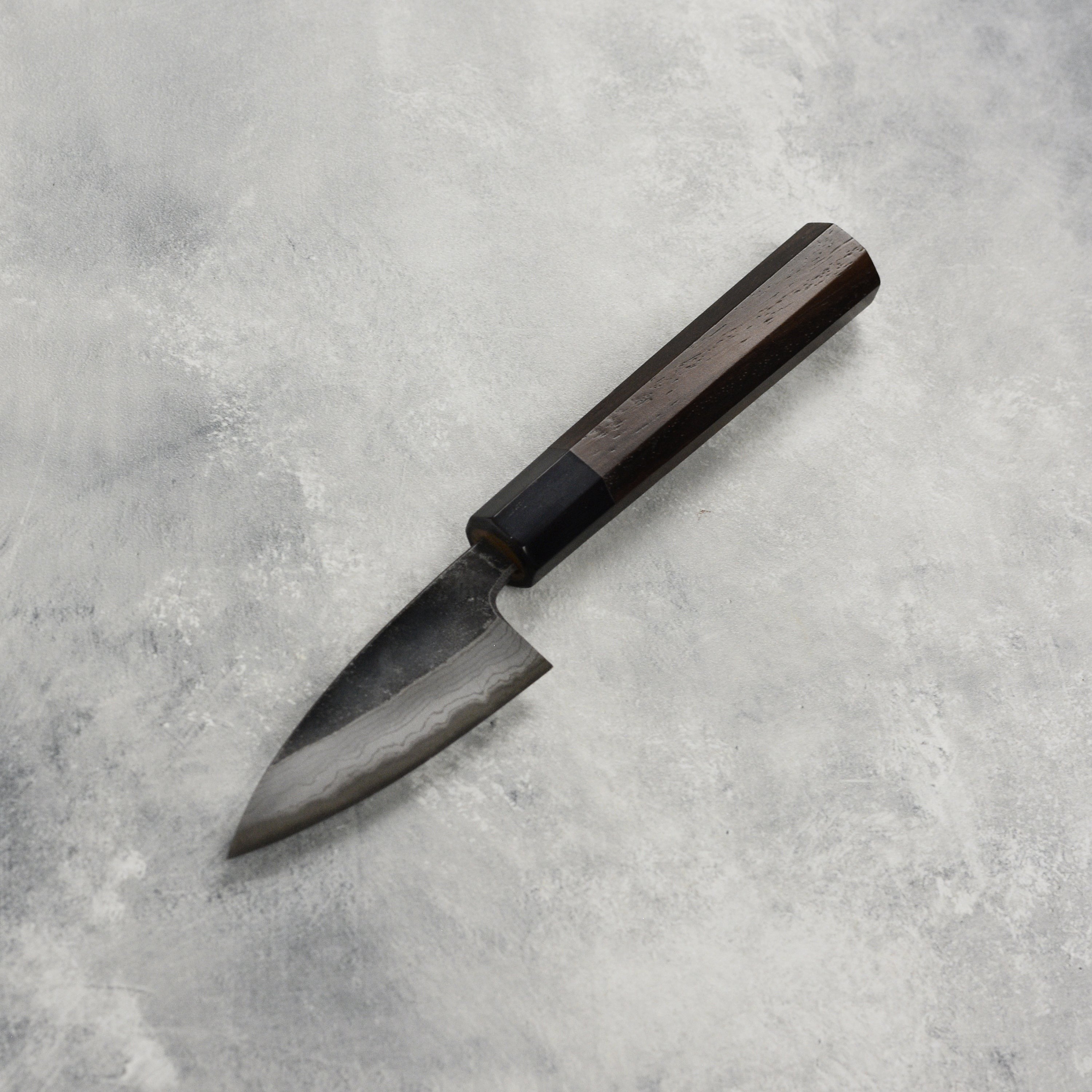 Hatsukokoro Kumokage Aogami Kurouchi Damascus 3.1" Petty
