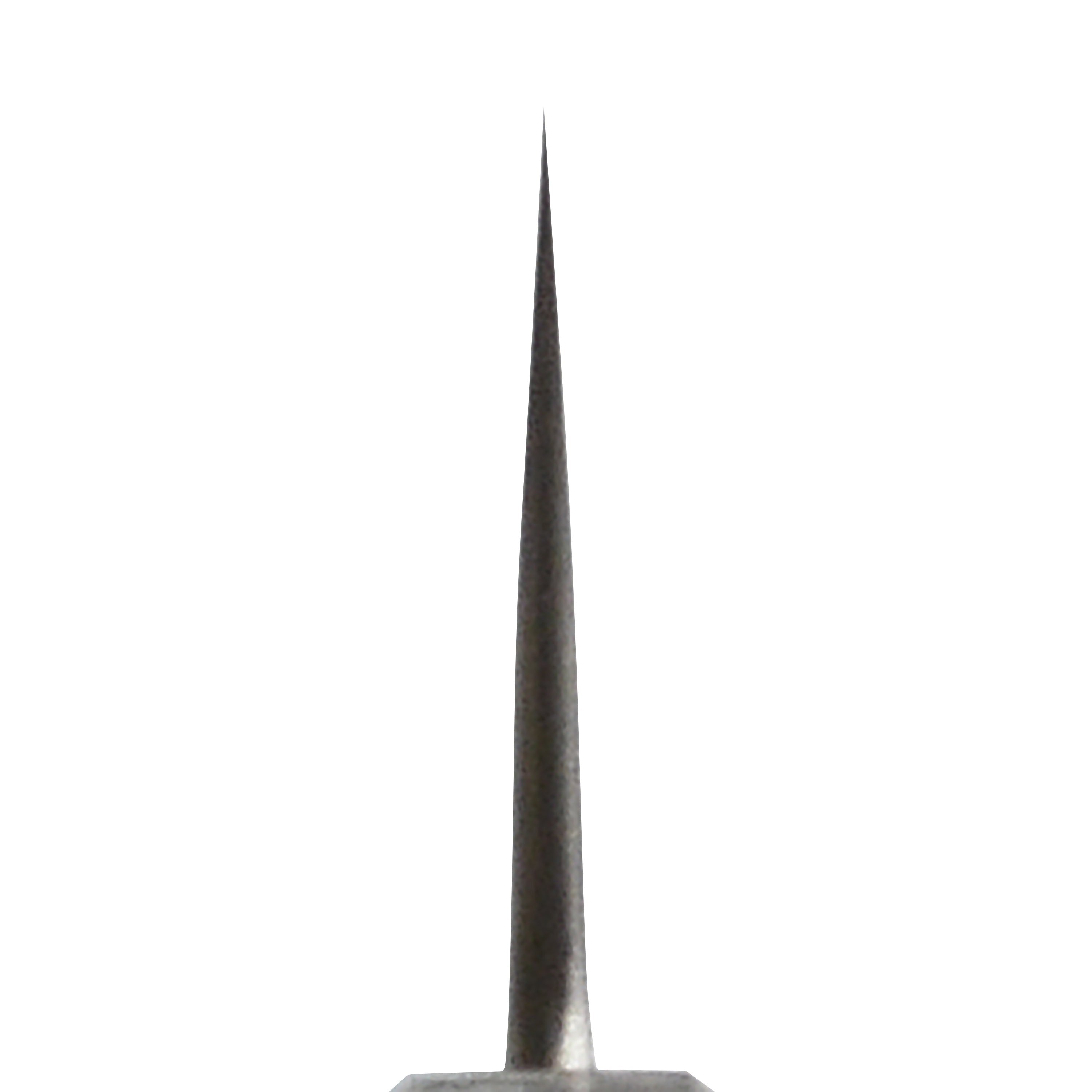 Yoshikane Shirogami #2 Kurouchi Stainless Clad 6.5" Santoku, Stabilized Birch