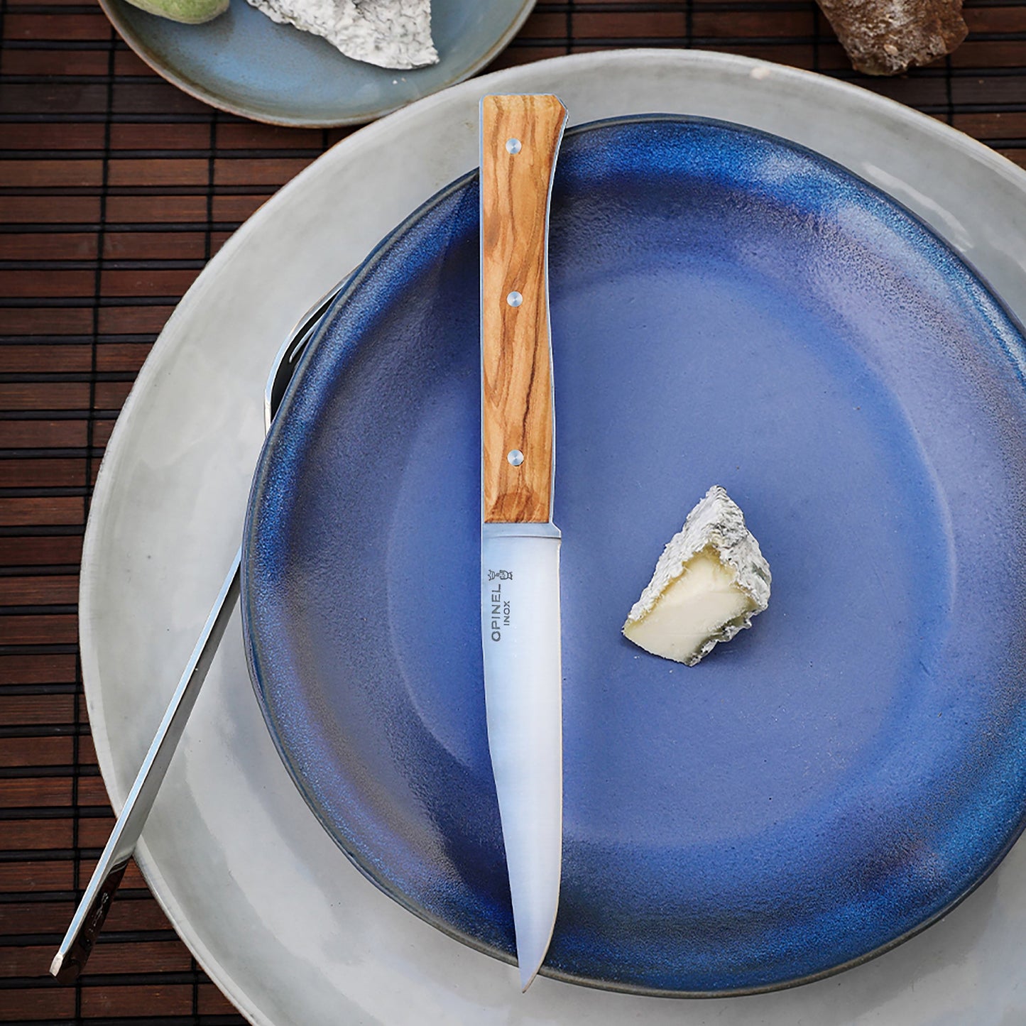 Opinel 4 Piece Olive Wood Facette Steak Knife Set