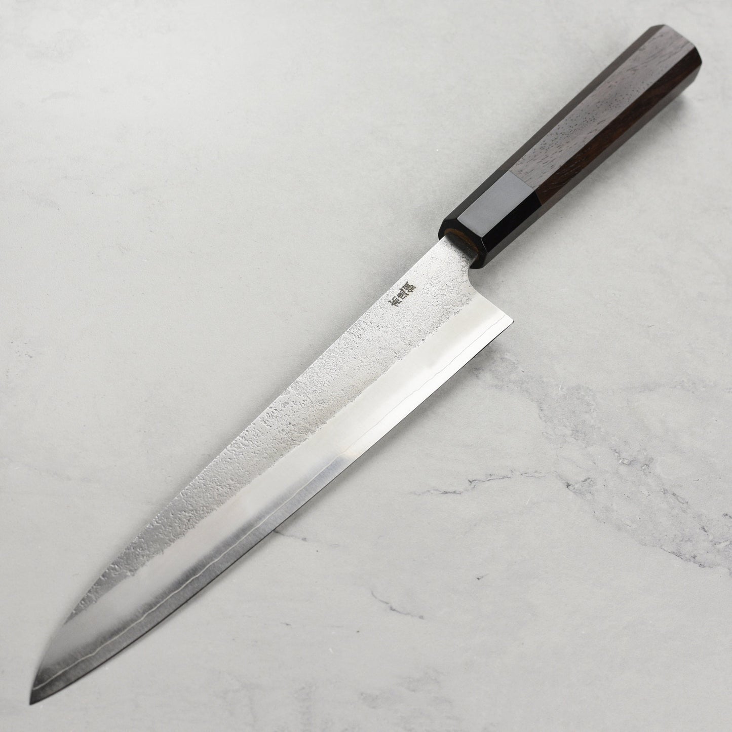 Yoshikane SKD Nashiji Stainless Clad 9.4" Sujihiki, Walnut