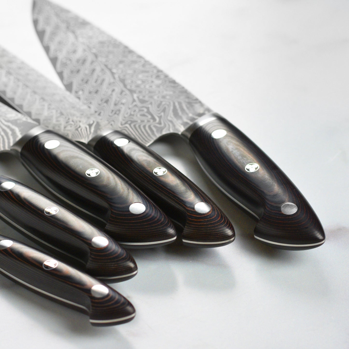 Kramer Stainless Damascus 7 Piece Magnetic Easel Knife Block Set