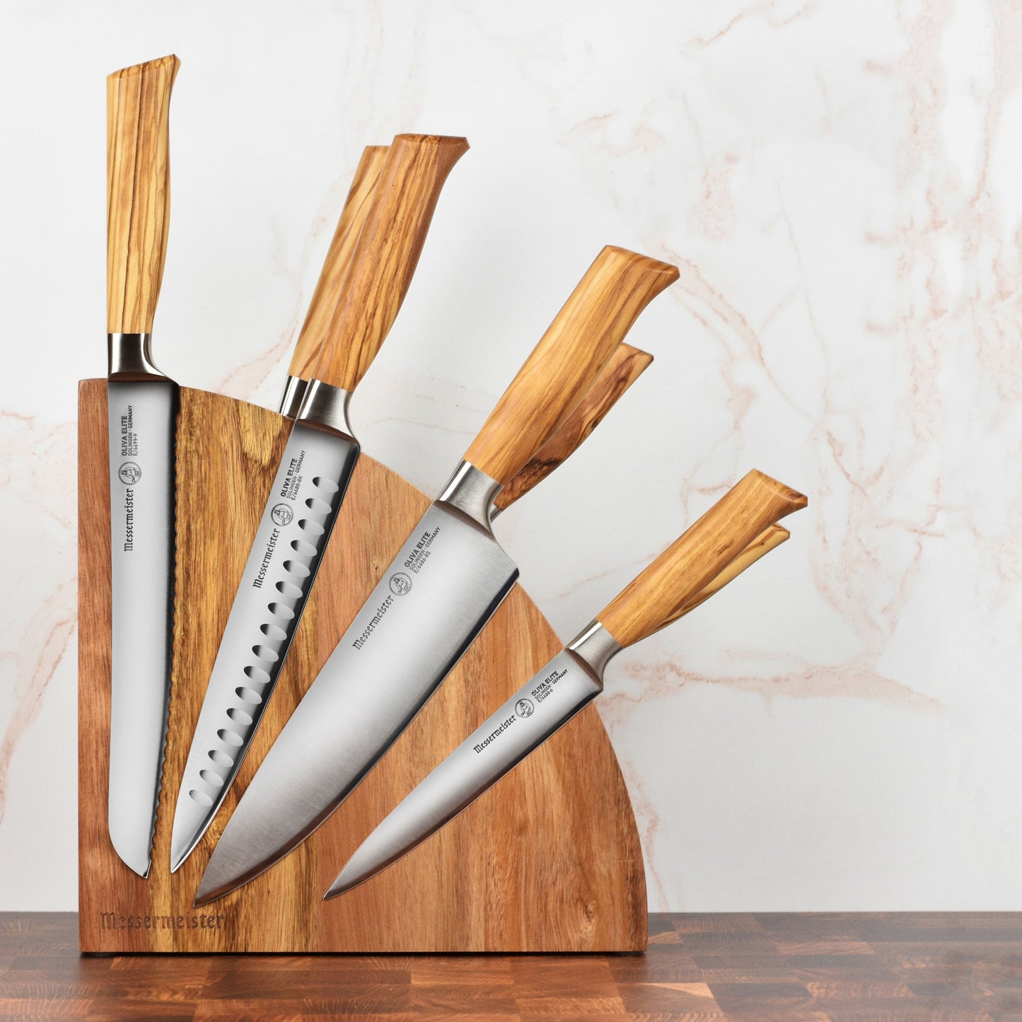 Messermeister Oliva Elite 8 Piece Magnetic Knife Block Set