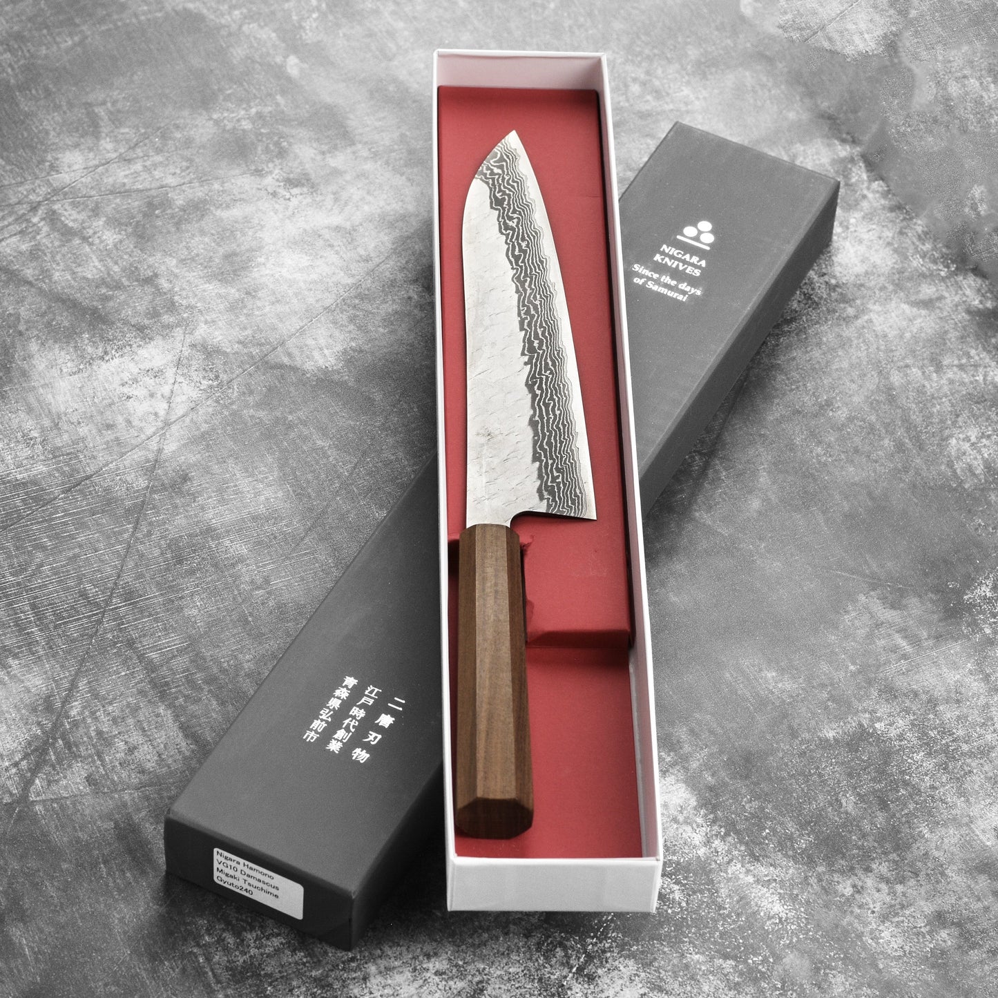 Nigara VG10 Tsuchime Damascus 9.4" Gyuto