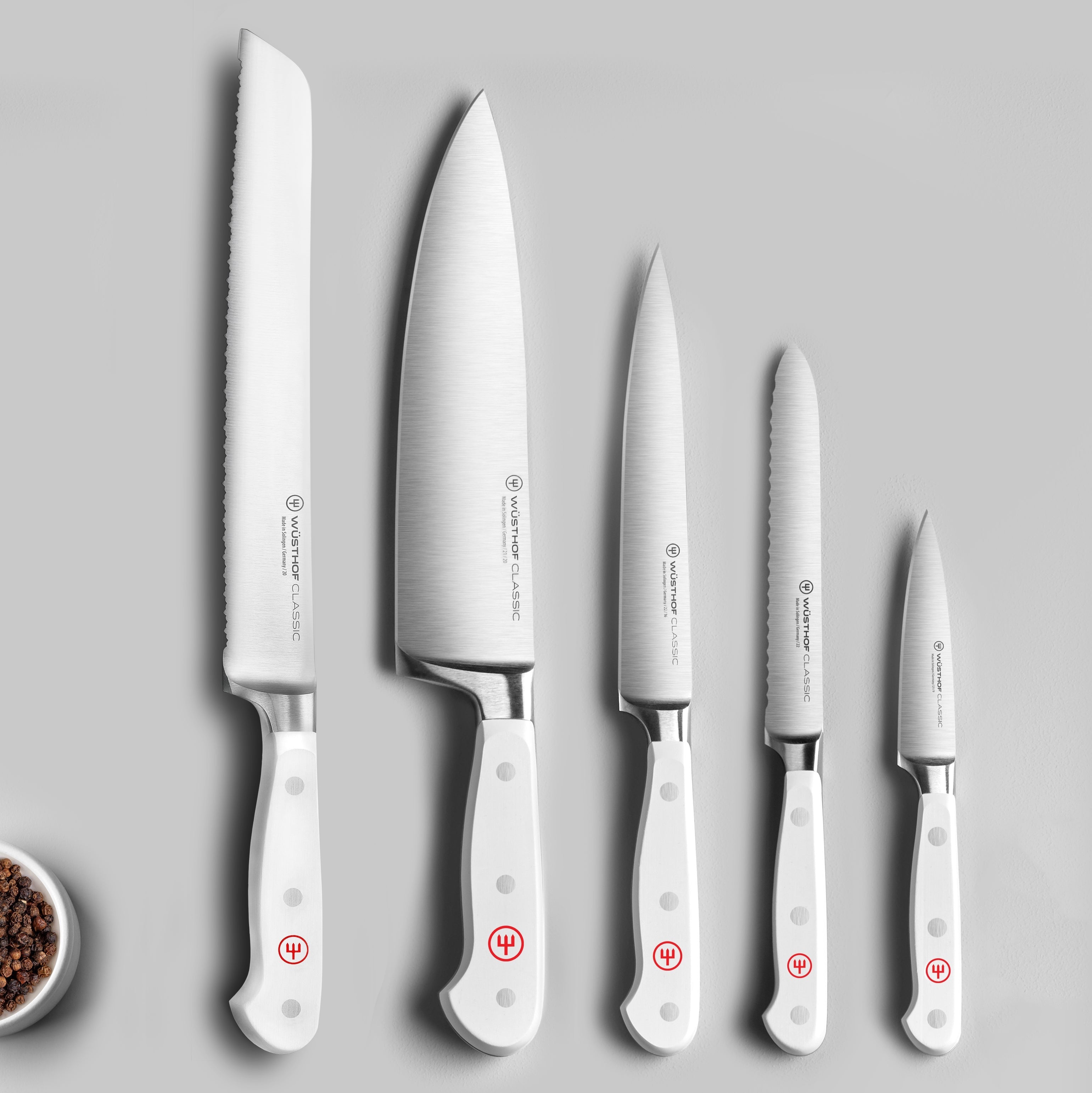 Wusthof Classic White 6 Piece Knife Block Set