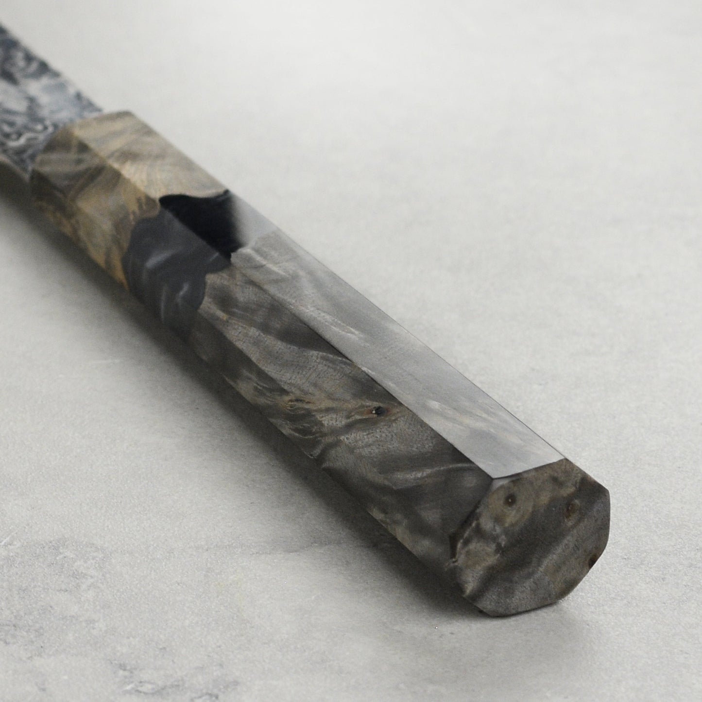 Hatsukokoro Ryuhyo SG2 Damascus 5.9" Petty, Stabilized Birch