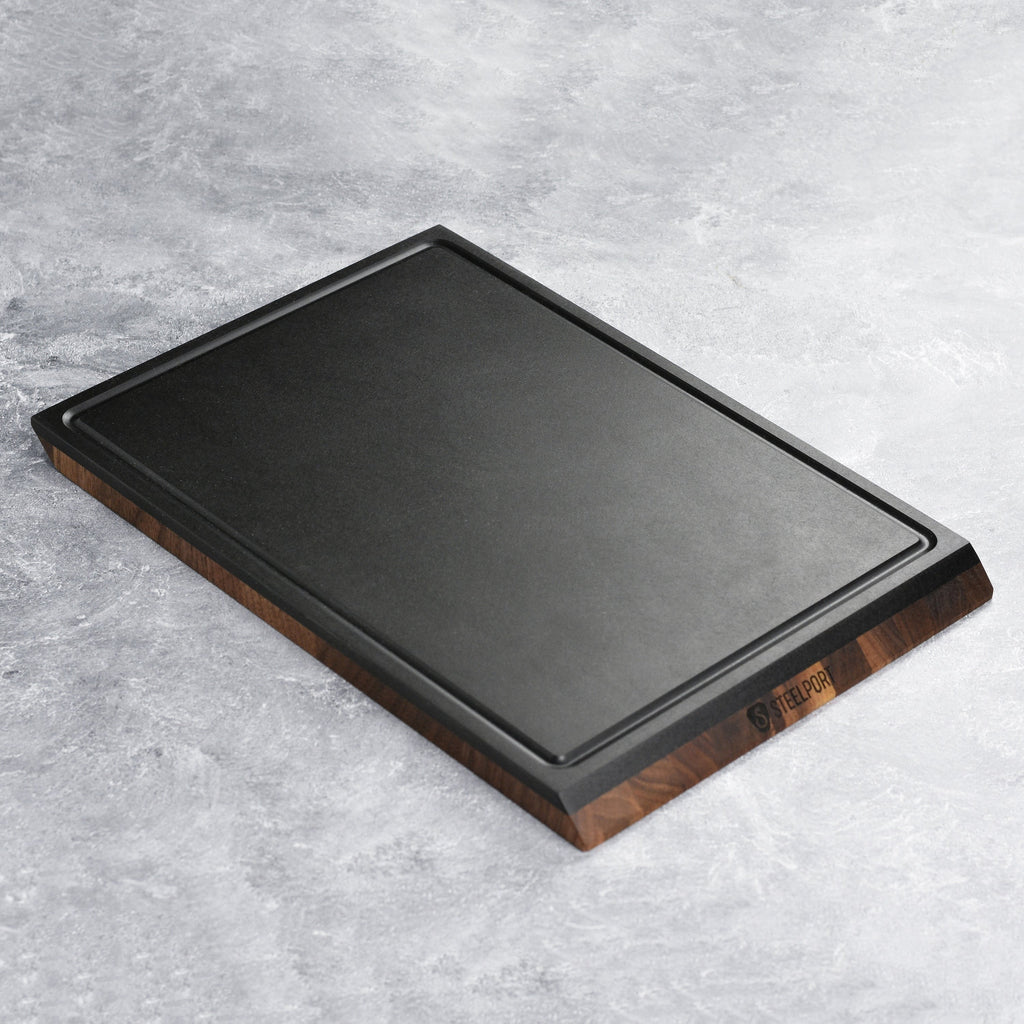 Steelport SteelCore 2-in-1 Walnut Cutting Board, 13x9"