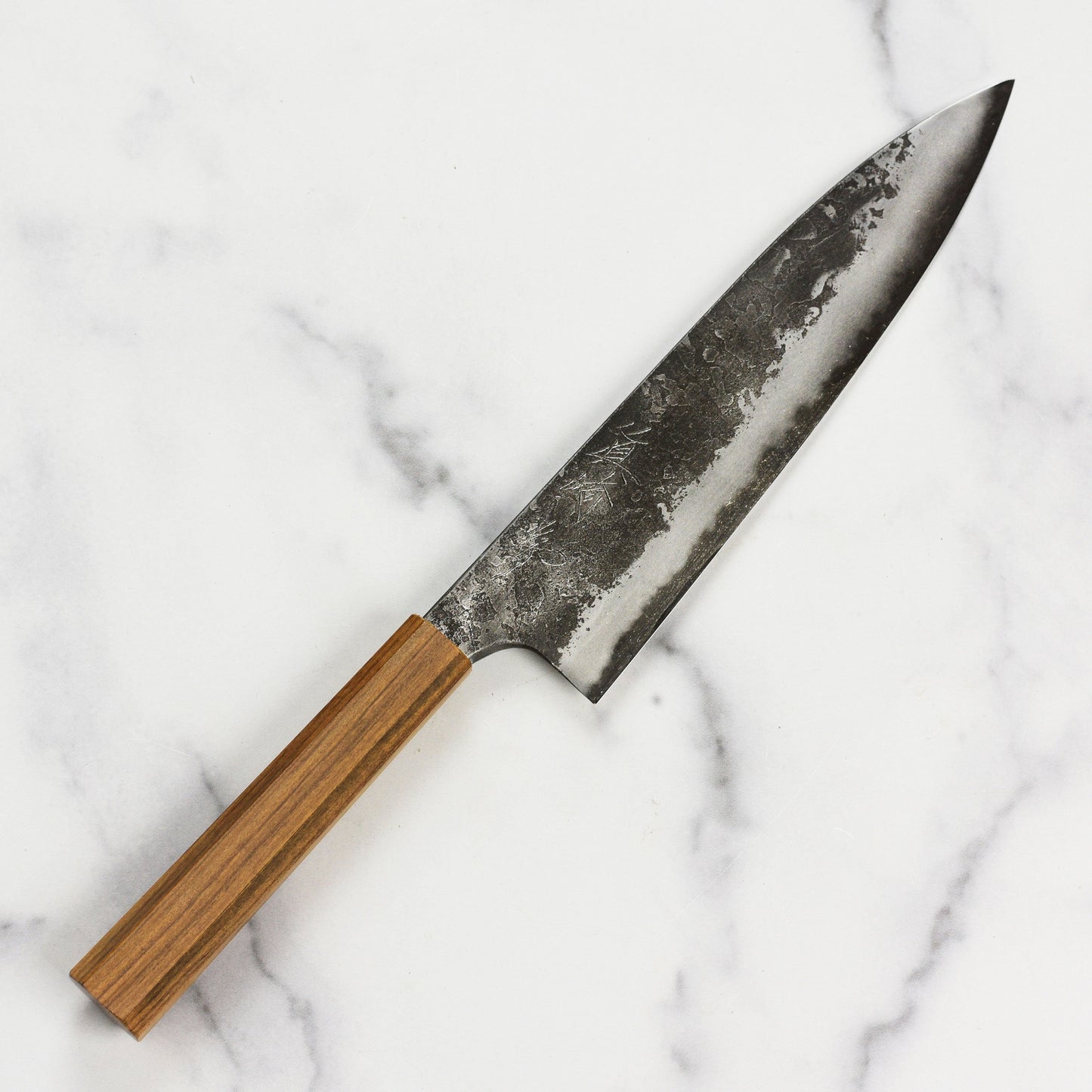 Mazaki Shirogami #2 Kurouchi Nashiji 8.25" Gyuto