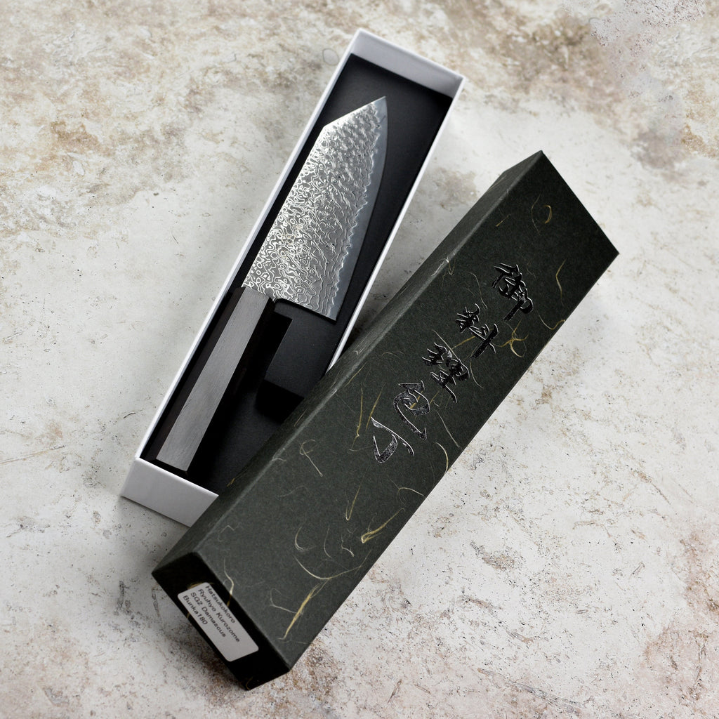 Hatsukokoro Ryuhyo SG2 Kurozome Damascus 7" Bunka